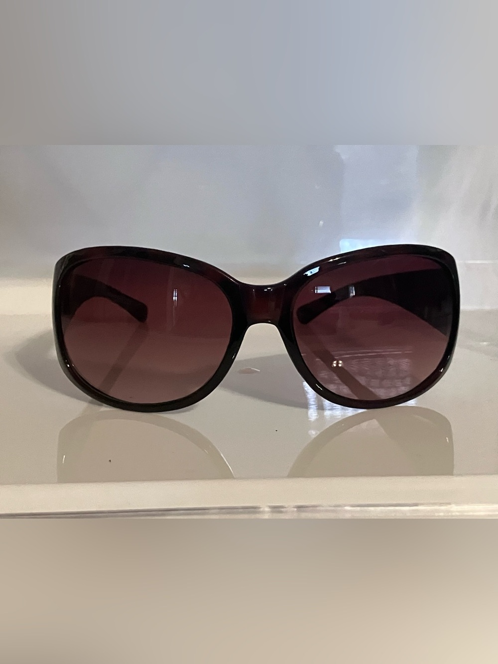 Women's Classic Oversized Sunglasses in Dark Brown